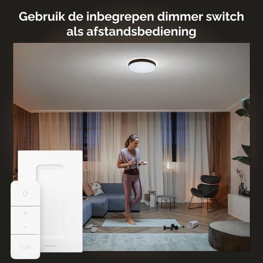 Deckenleuchte Hue Enrave XL - White Ambiance Ø 55,1cm schwarz Philips 8718696176481