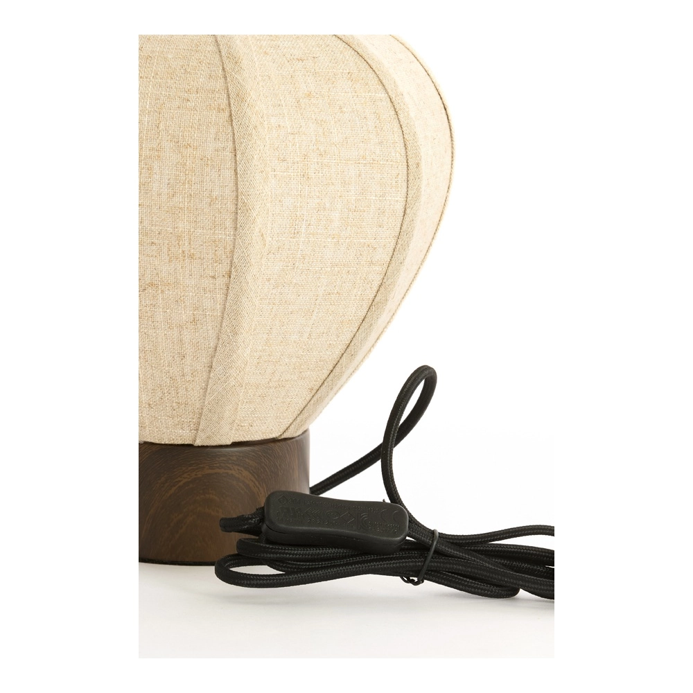 Tischlampe Kyzo Ø 23cm japandi braun Light & Living 8717807843410
