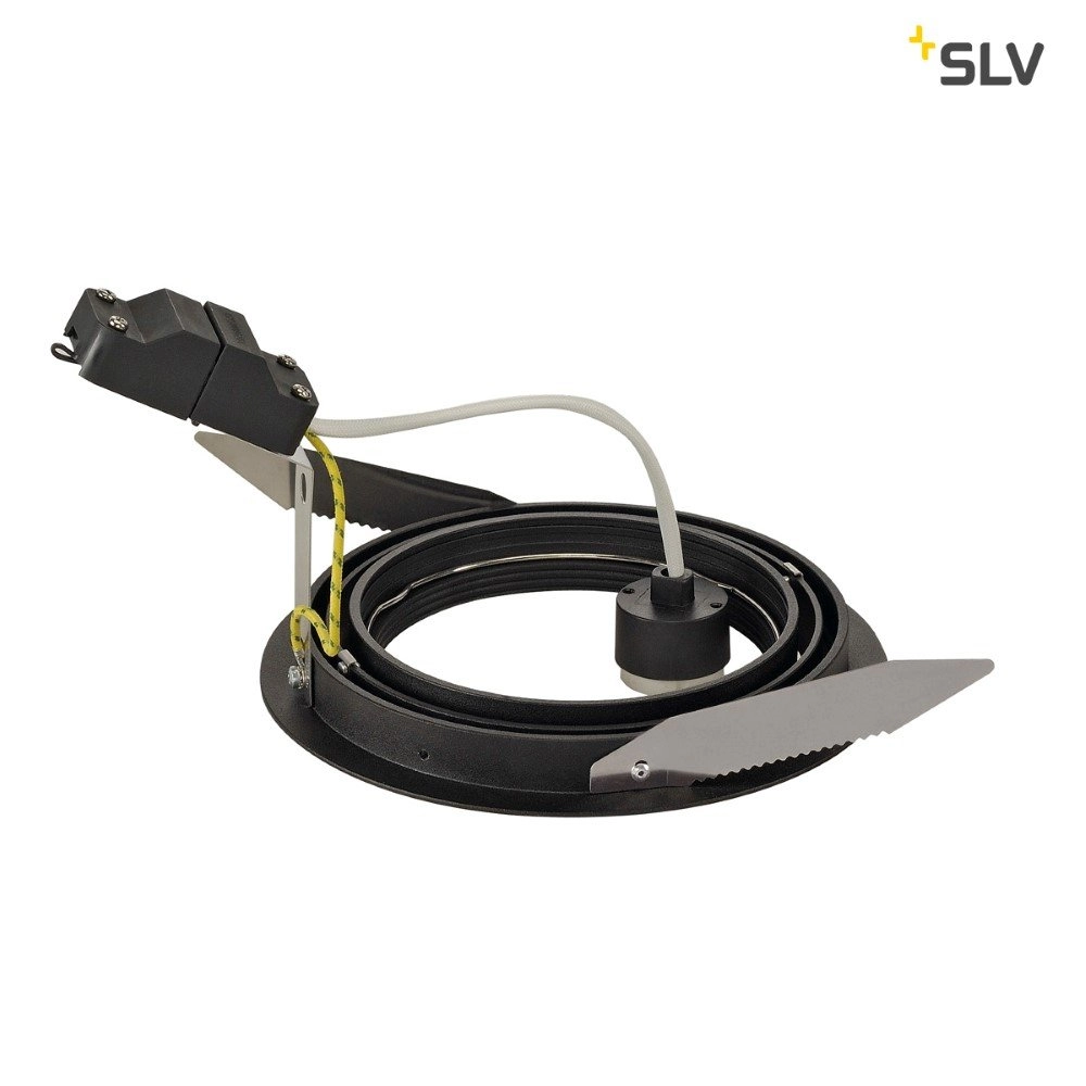 Einbaustrahler New Tria ES111 Round schwarz mit Blattfedern SLV 4024163150293