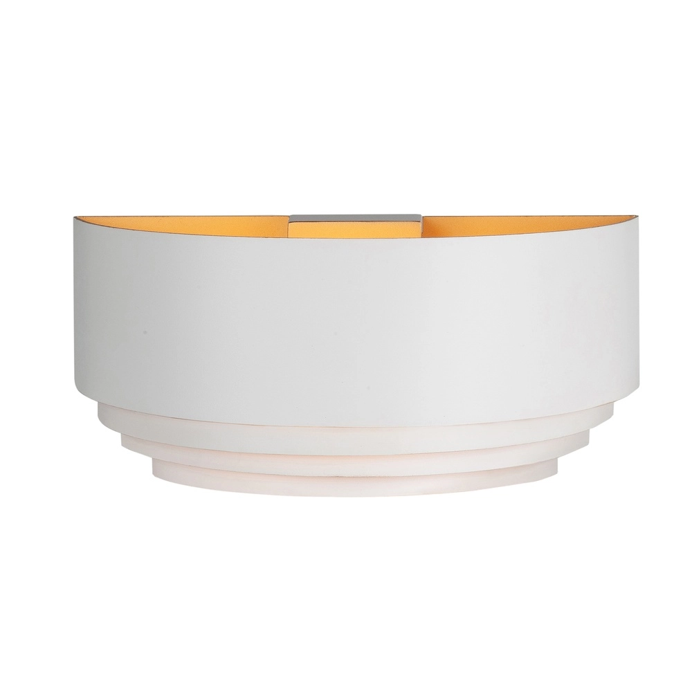 Design-Wandleuchte Elena Weiß mit Gold