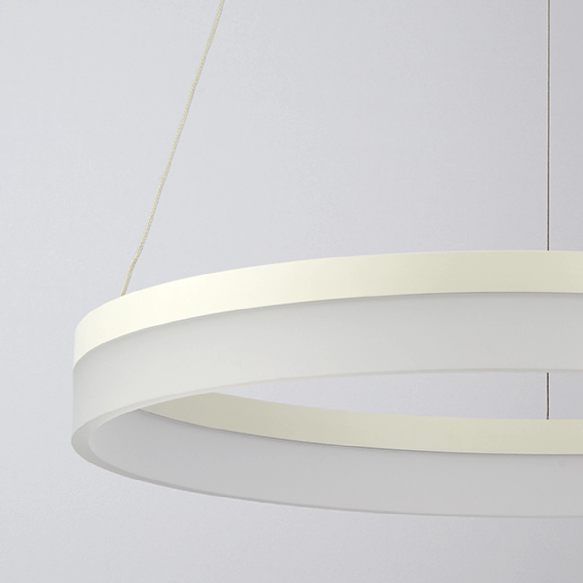 Elegante Pendellampe Ara Ø 60 cm weiß Lyora 5053423308067