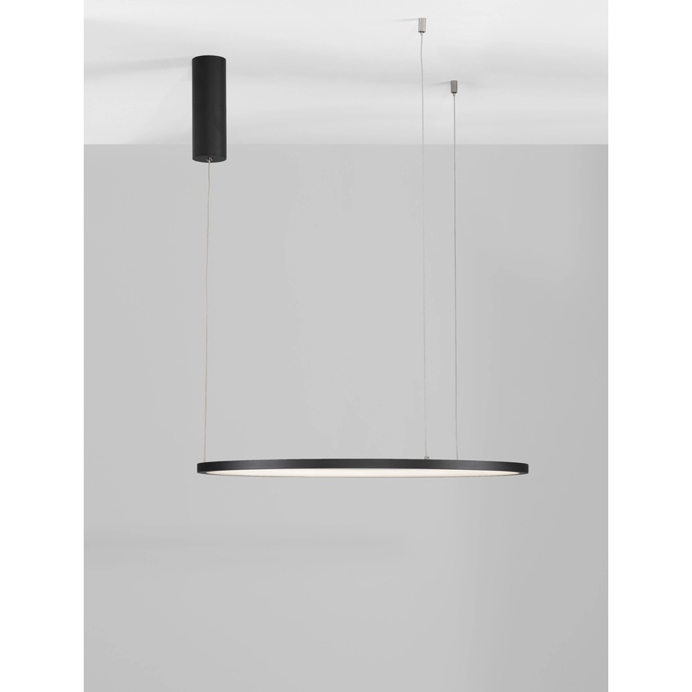 Runde Pendelleuchte Tarquin schwarz Ø 60cm Lyora 5212017438263