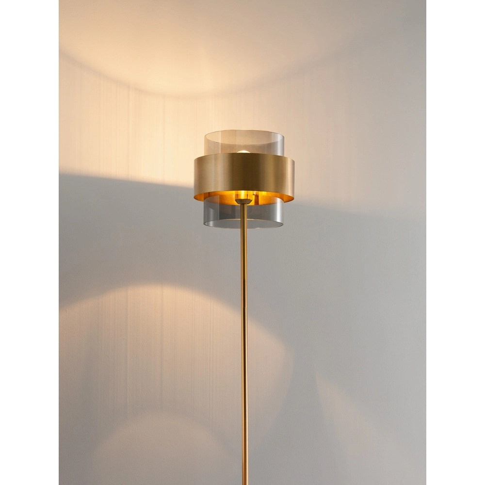 Stehlampe Sianna schwarz mit gold Lyora 5212017431059