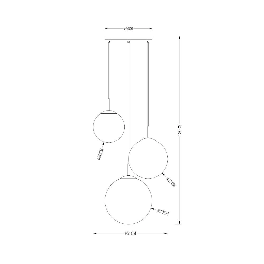 Loft-Hängelampe aus Glas Varus Ø 51cm Globo 9007371371846