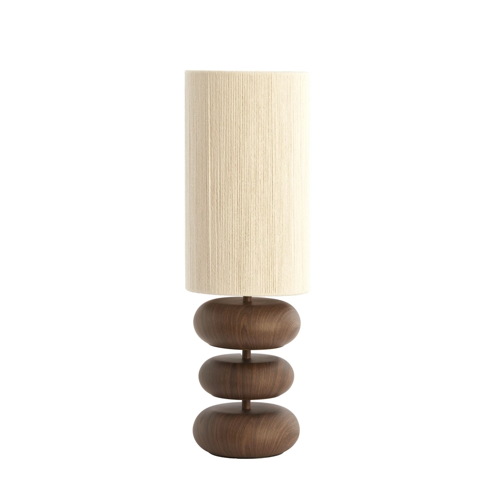 Tischlampe Danialo 67,5 cm – dunkles Holz
