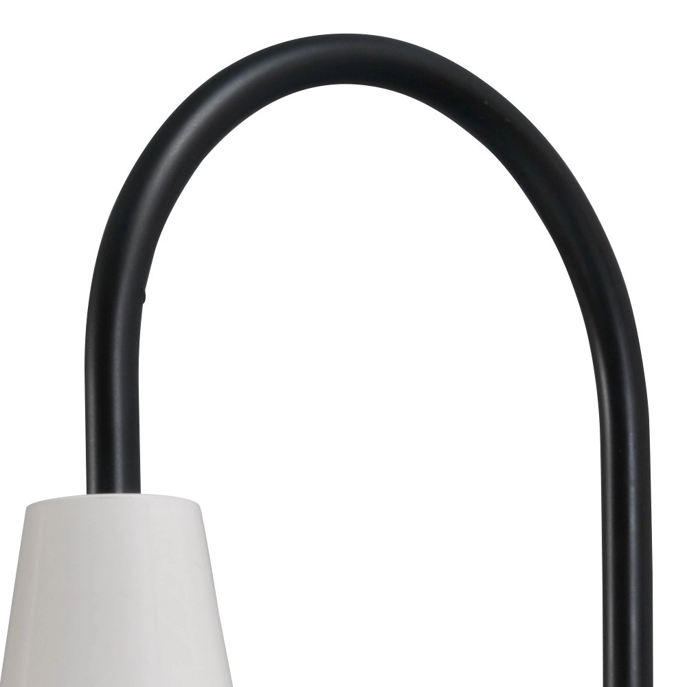 Wandlampe Industria 32 cm schwarz mit weißer Kapuze Masterlight 8718121235950