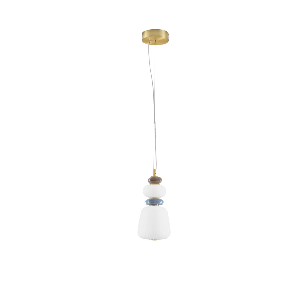 Pendelleuchte Palo Gold mit Weiß