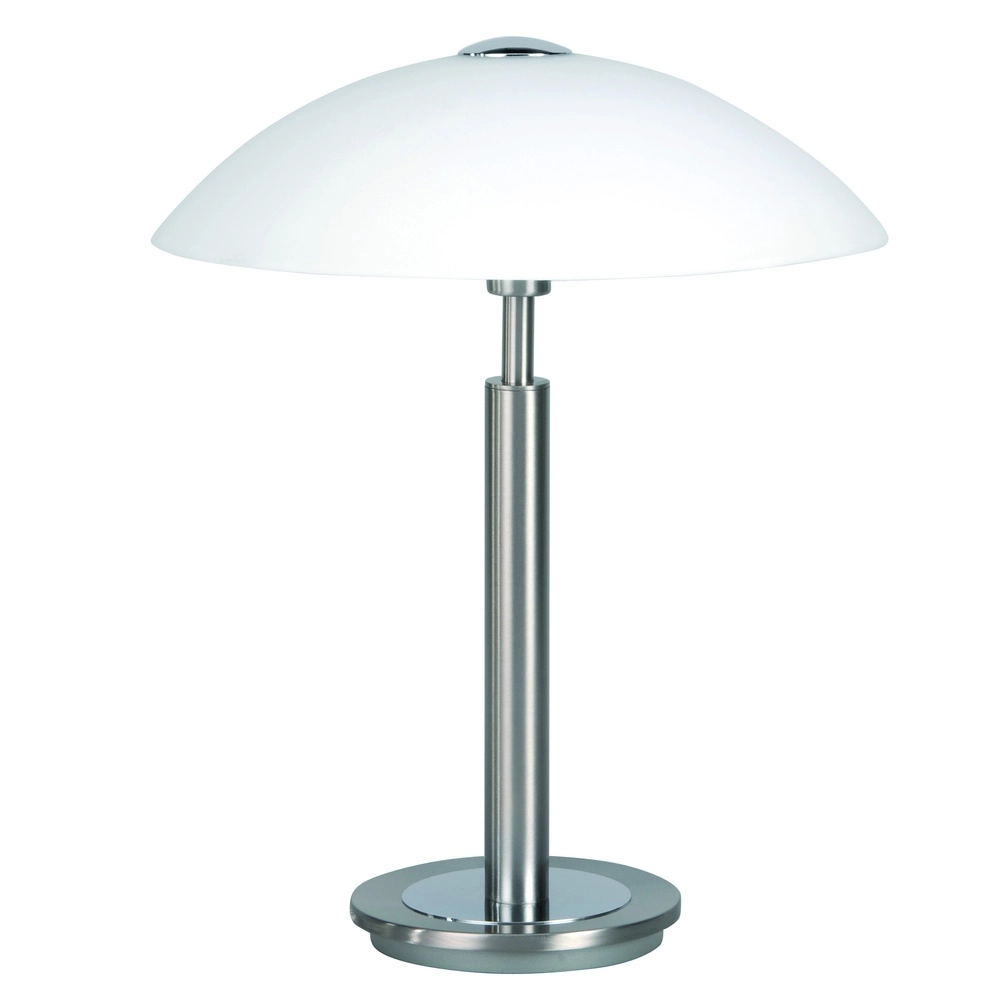 Klassische Tischleuchte Touch nickel Ø 28cm