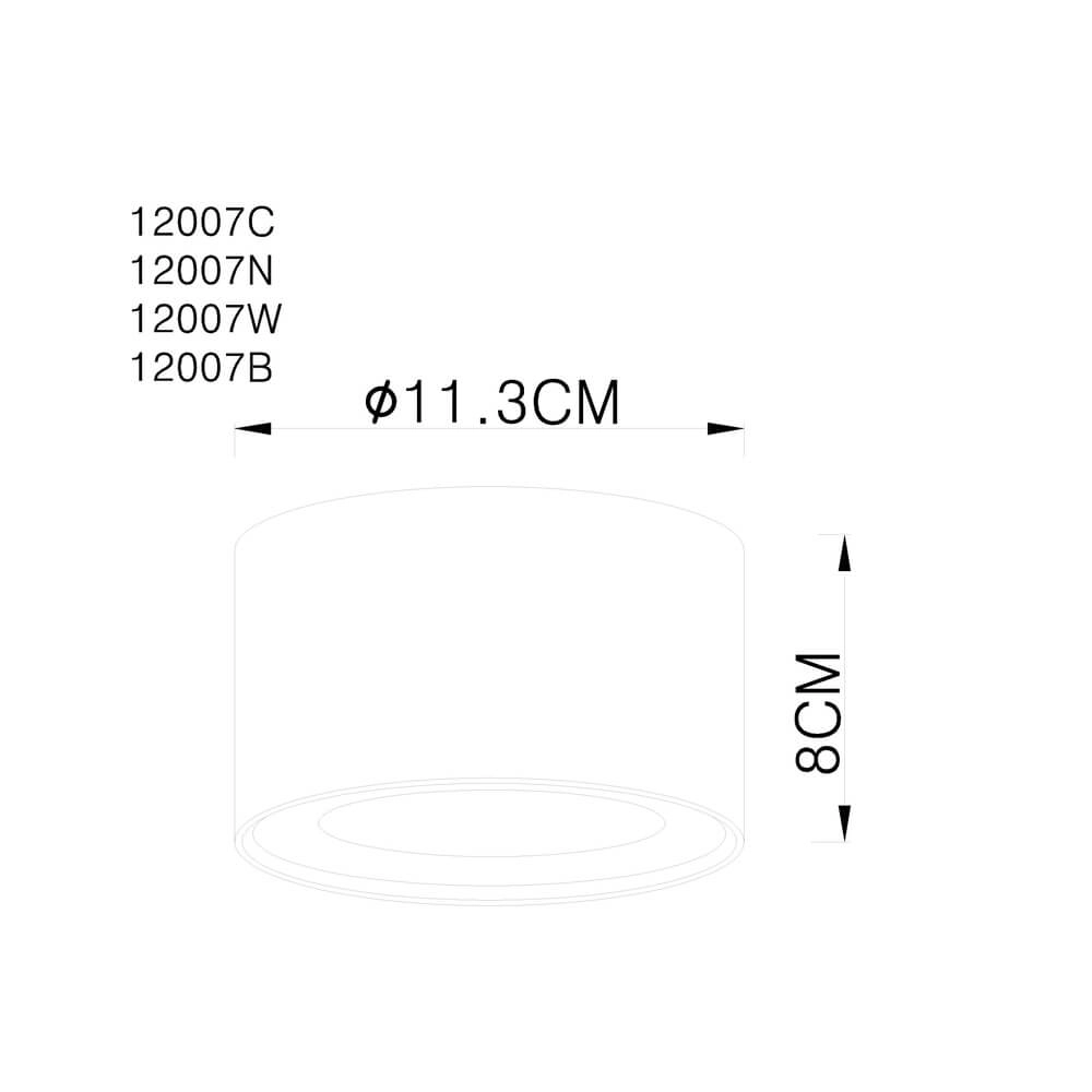 Deckenlampe Serena Ø 11,3cm schwarz Globo 9007371402144