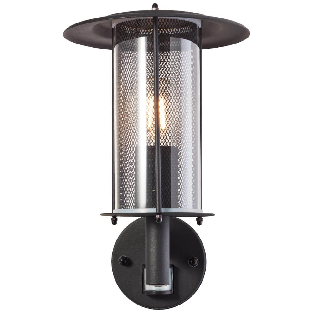 Schwarze Außenlampe Detroit mit Sensor Brilliant 4004353403224