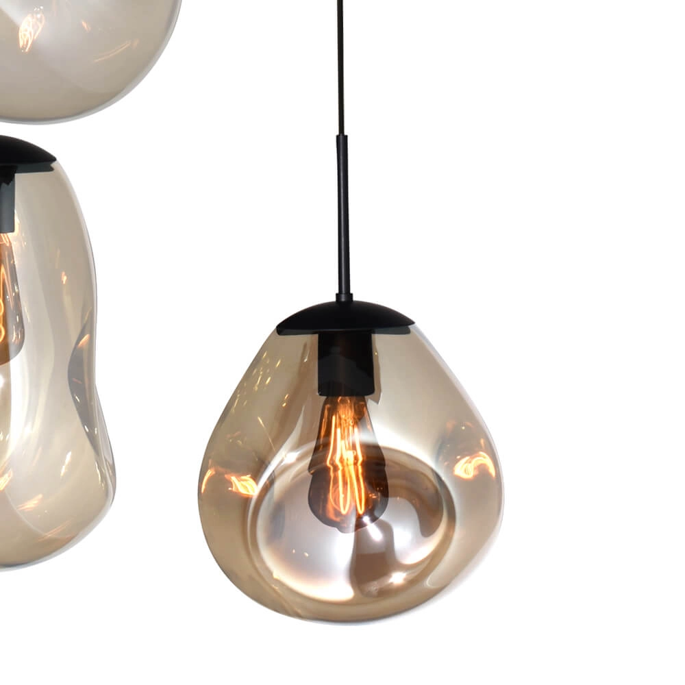 Vide-Hängelampe Lava 5x Goldglas Masterlight 8718121284316