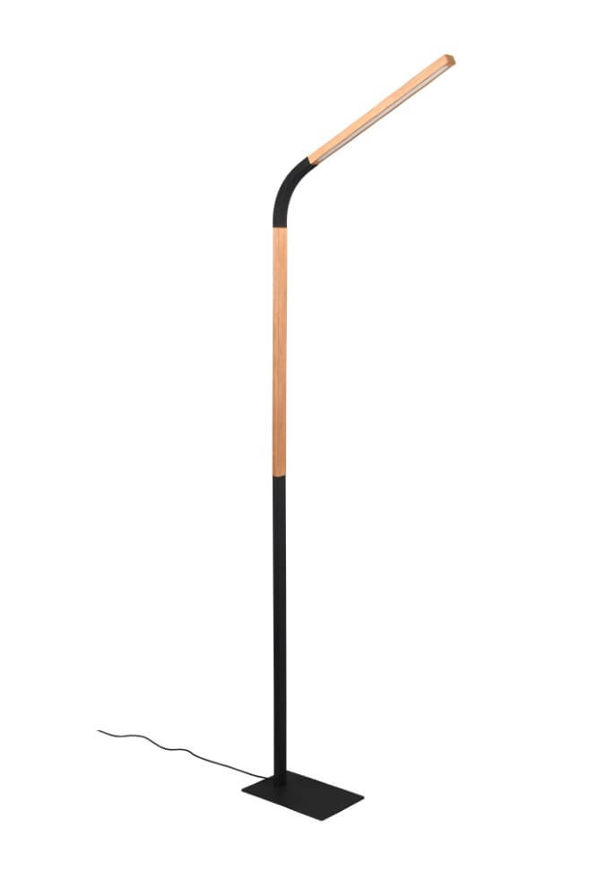 Flexible Leselampe Norris schwarz mit Holz Trio 4017807600018