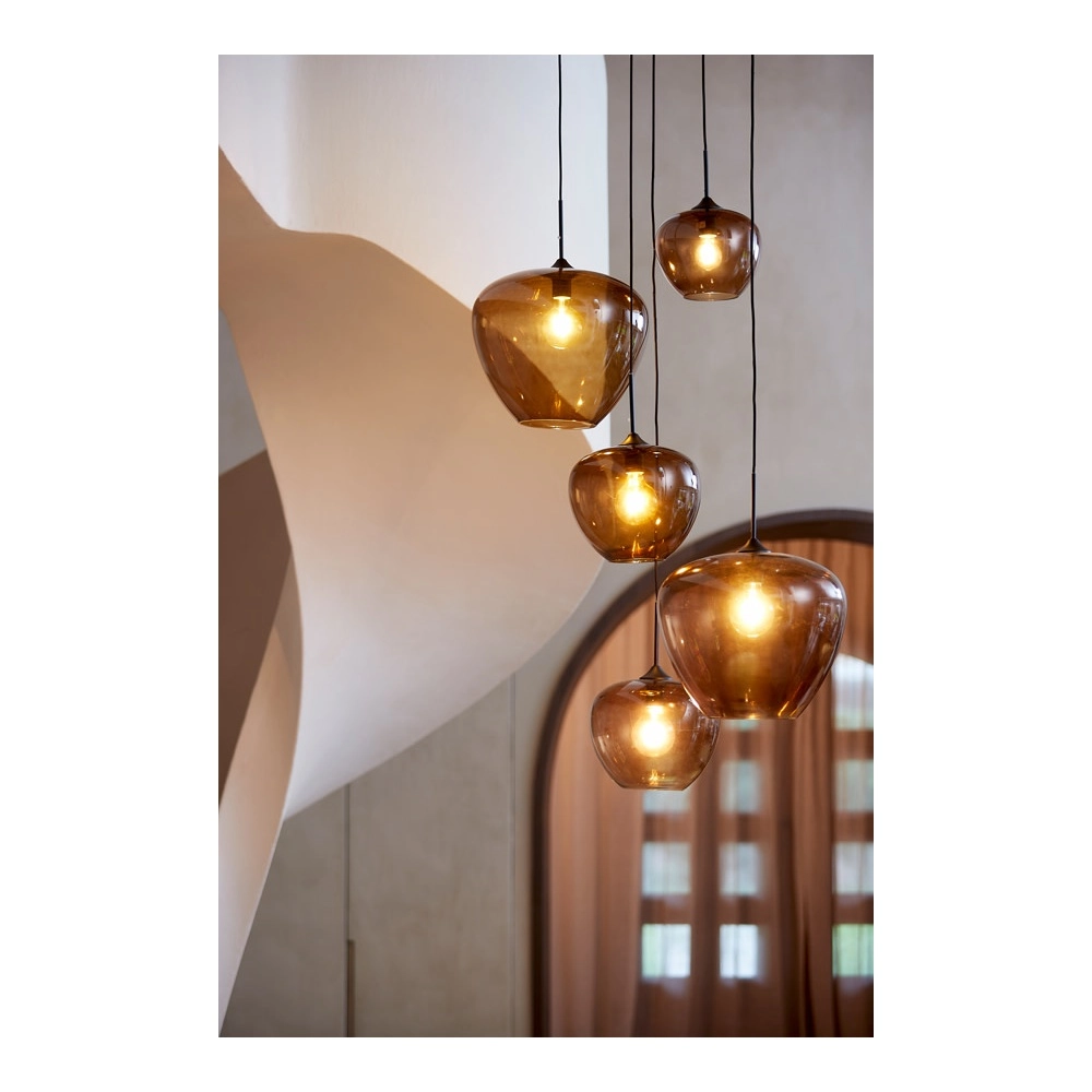 Pendellampe Mayson Ø 23 cm bernsteinfarben Light & Living 8717807614157
