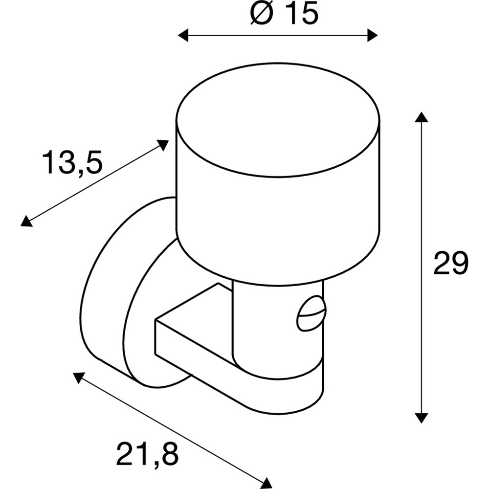 Wandleuchte Taha Schwarz mit Sensor SLV 4024163318280