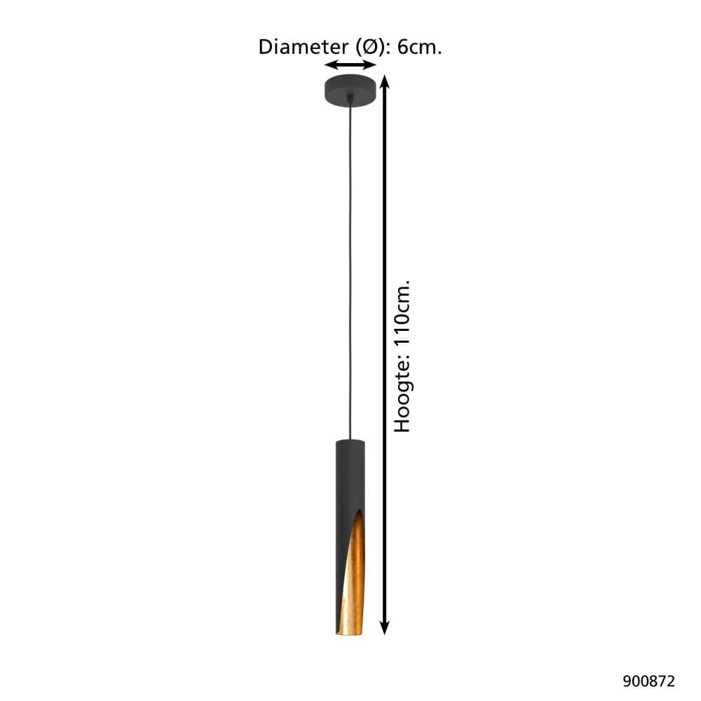 LED-Hängelampe Barbotto Ø 6cm Eglo 9008606270293