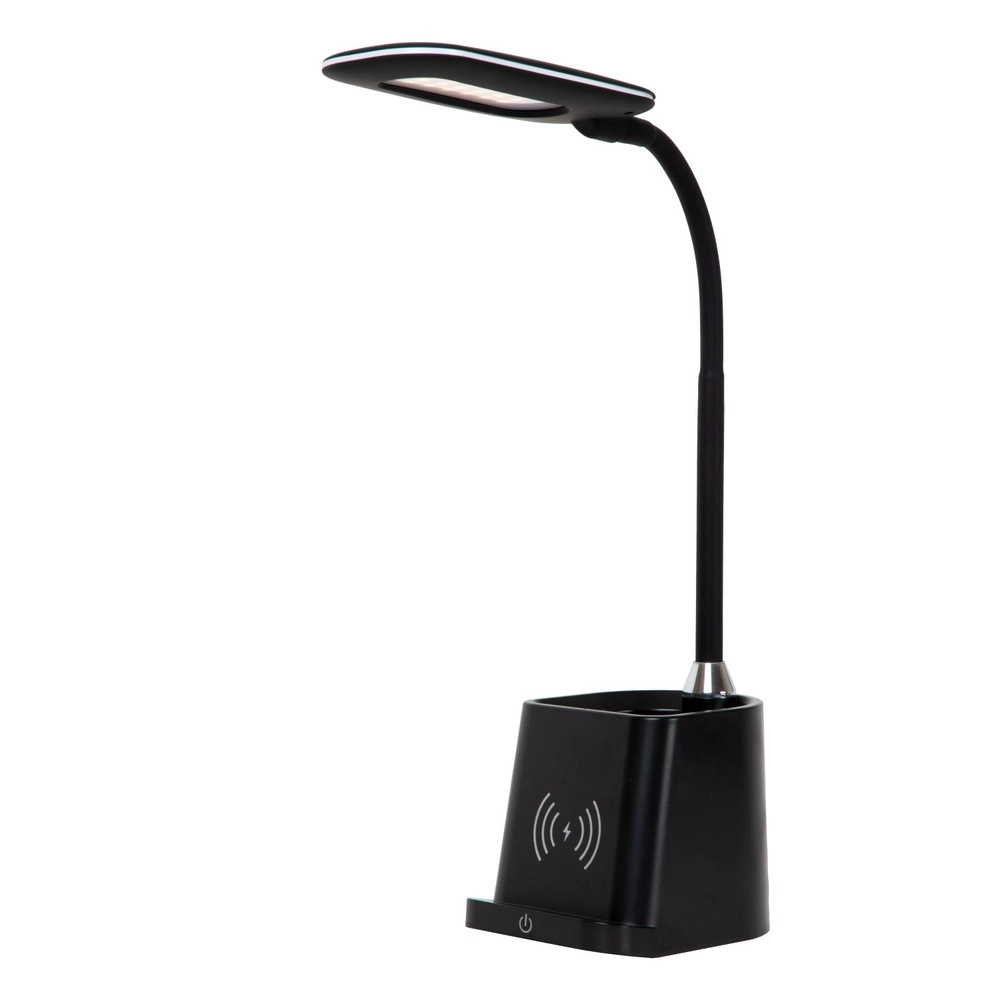 Schreibtischlampe Penny Mit drahtlosem Ladepanel schwarz Lucide 5411212185914