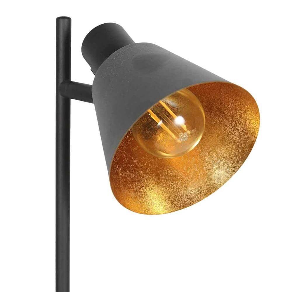Tischlampe Oeroe schwarz mit gold Steinhauer 8712746176353