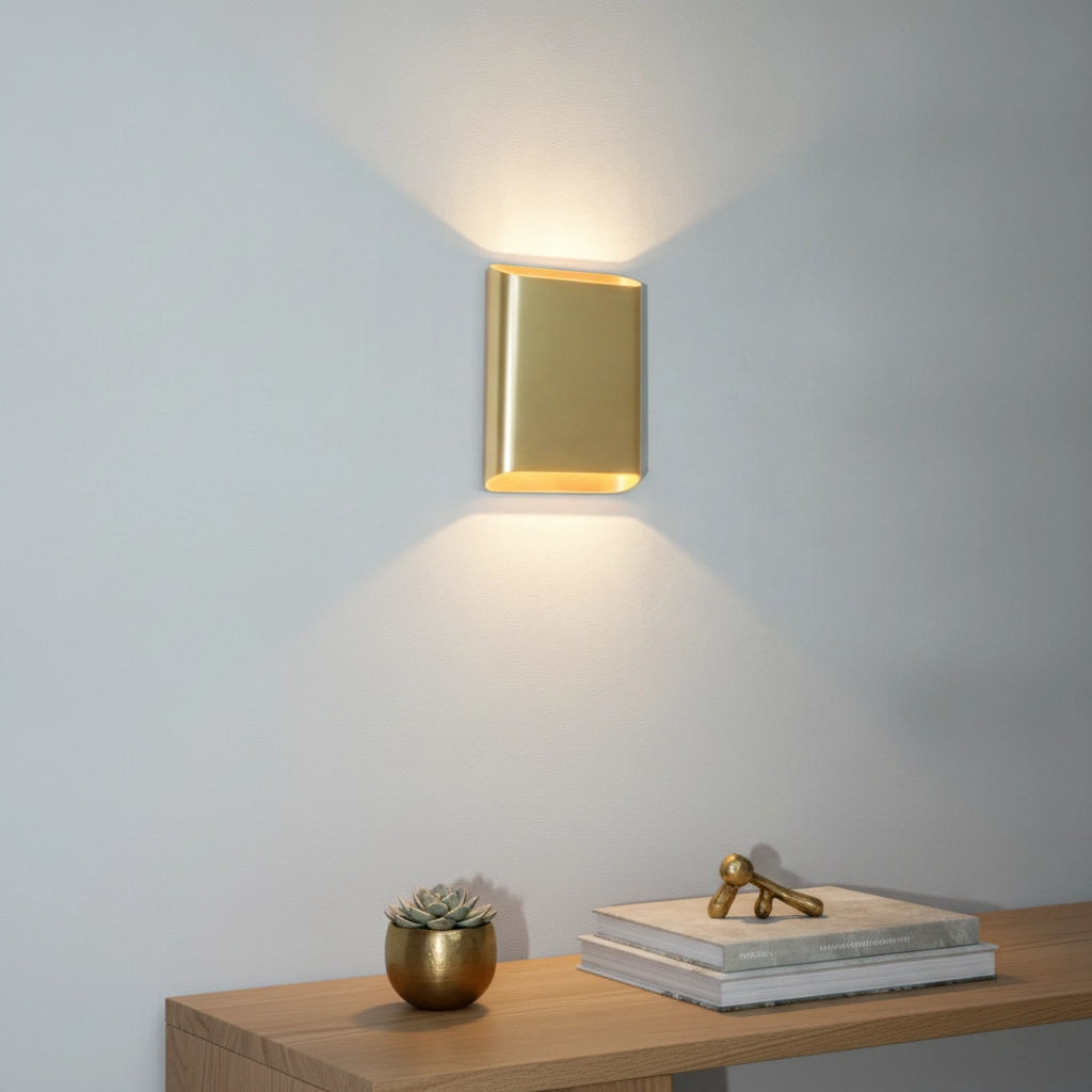 Wandleuchte Diaz L Warmes Gold
