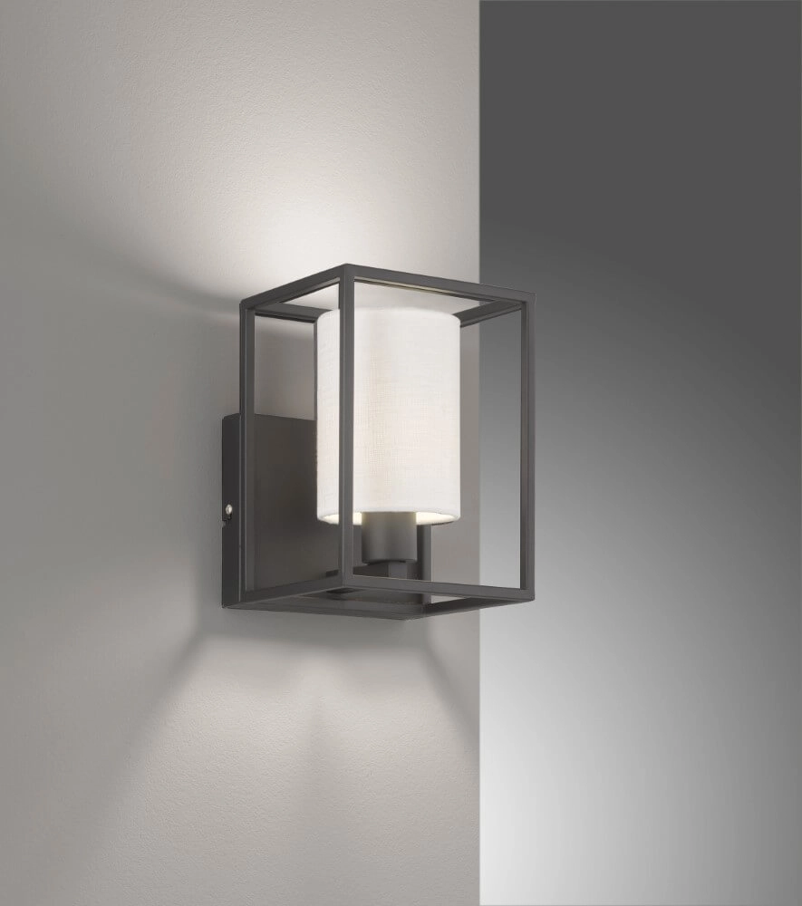 Ländliche Wandlampe Gilli weiße Kapuze Fischer & Honsel 4003694304054