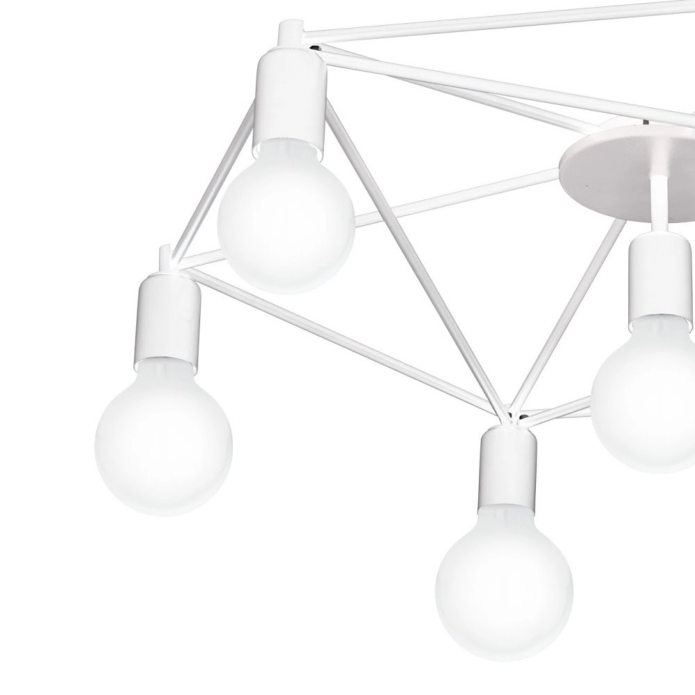 Deckenleuchte Staiti 7-leichter 76 cm weiß Eglo 9002759978969