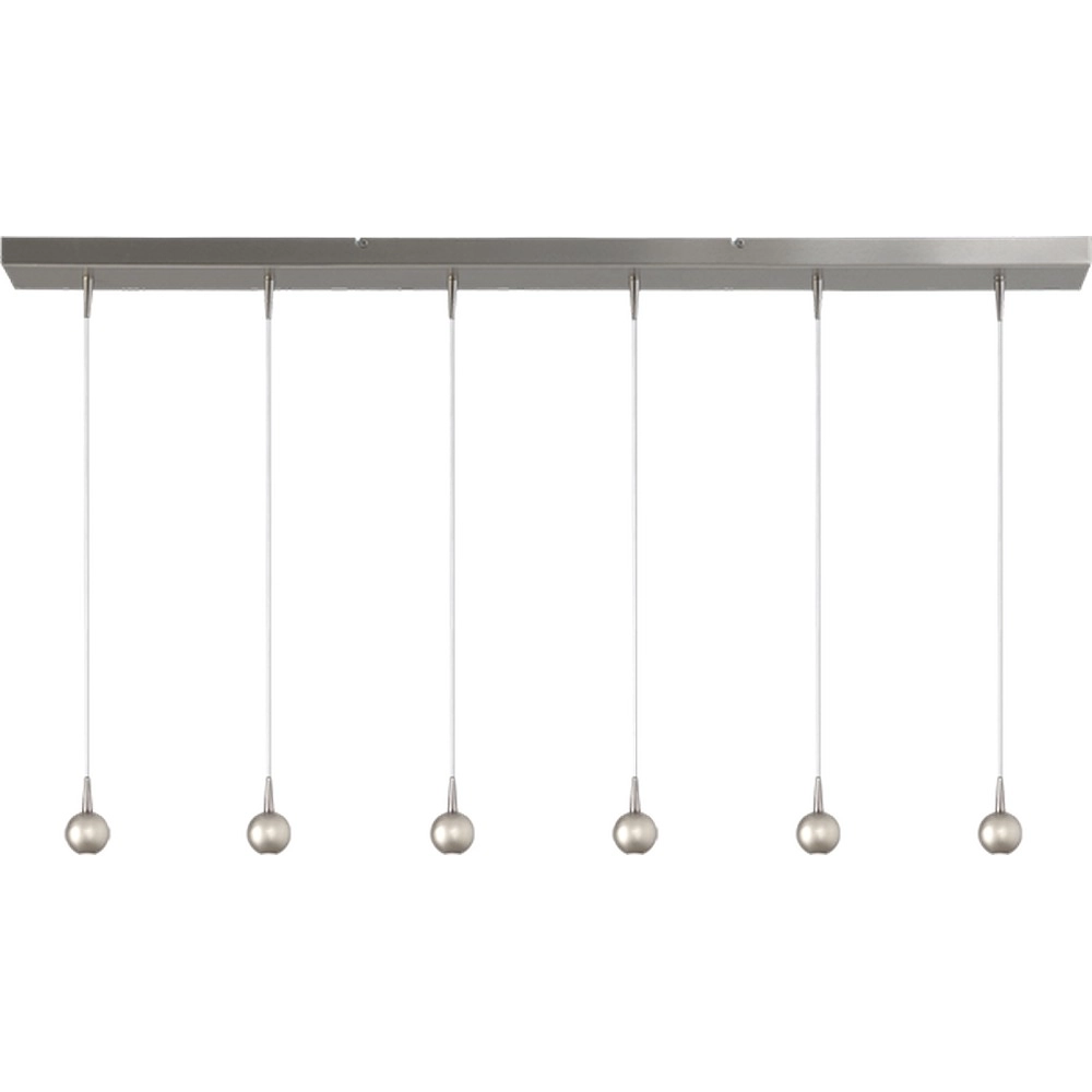 6-Licht Pendellampe Talana Nickel Ø 6 cm DTW