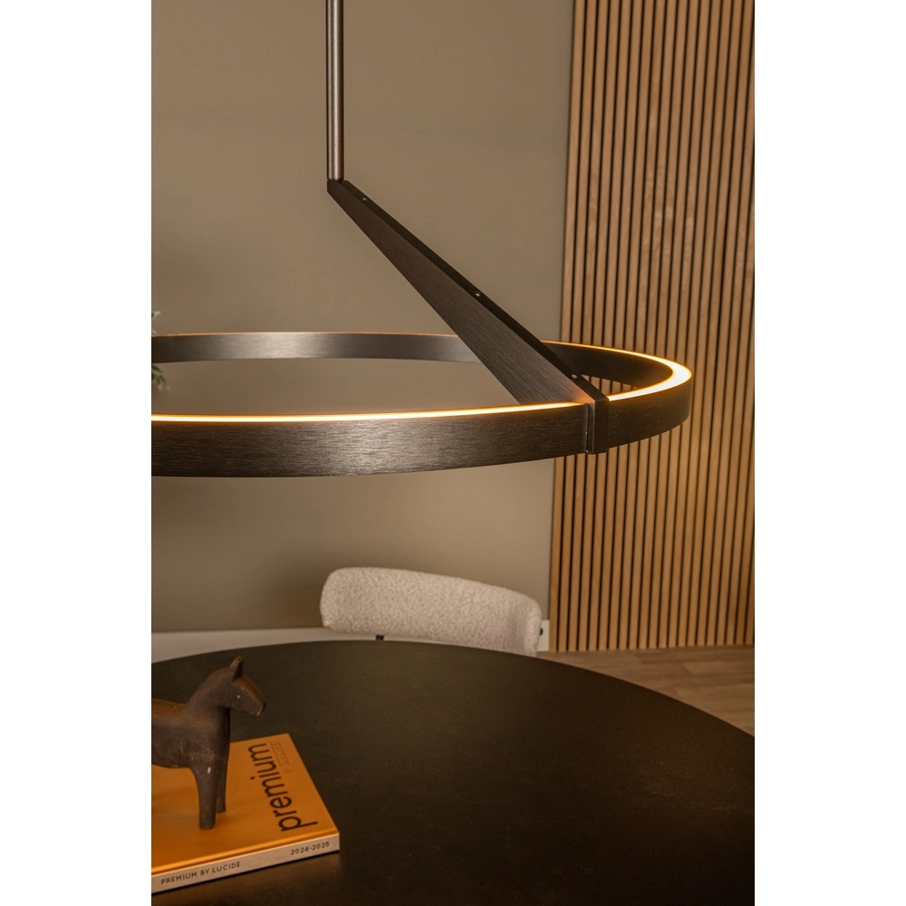 Elegante LED-Pendelleuchte Applause Gebürstetes Metall – Ø 60 cm Premium by Lucide 5411212221827