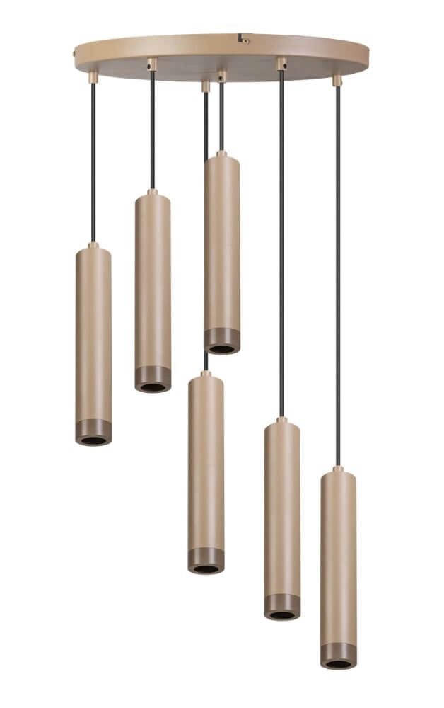 Sandfarbene Hängelampe Miller Sand 6-Licht