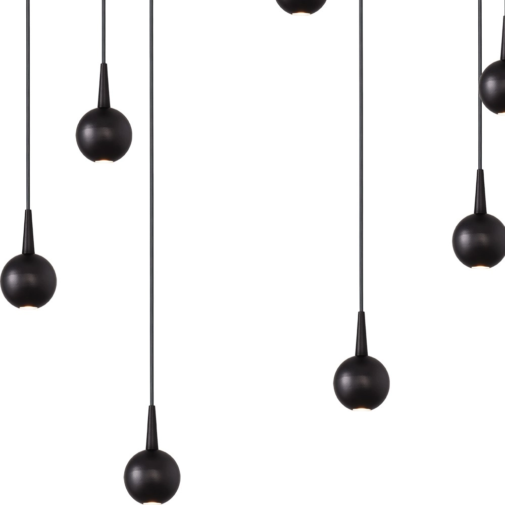 7-Licht Pendellampe Talana schwarz Ø 50cm DTW Masterlight 8718121352299