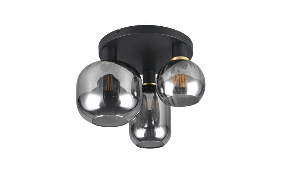 Trendige Deckenleuchte Diva mit Rauchglas Trio 4017807614602