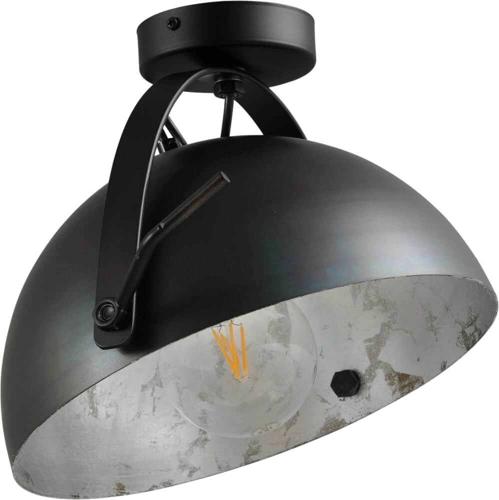 Deckenleuchte Larino 30 schwarz mit silber