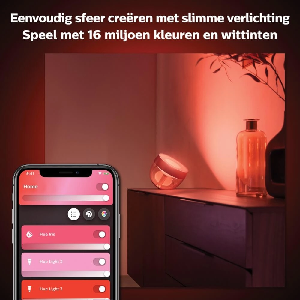 Uplight Hue Iris - White and color Rotes Kupfer Philips 8719514411586
