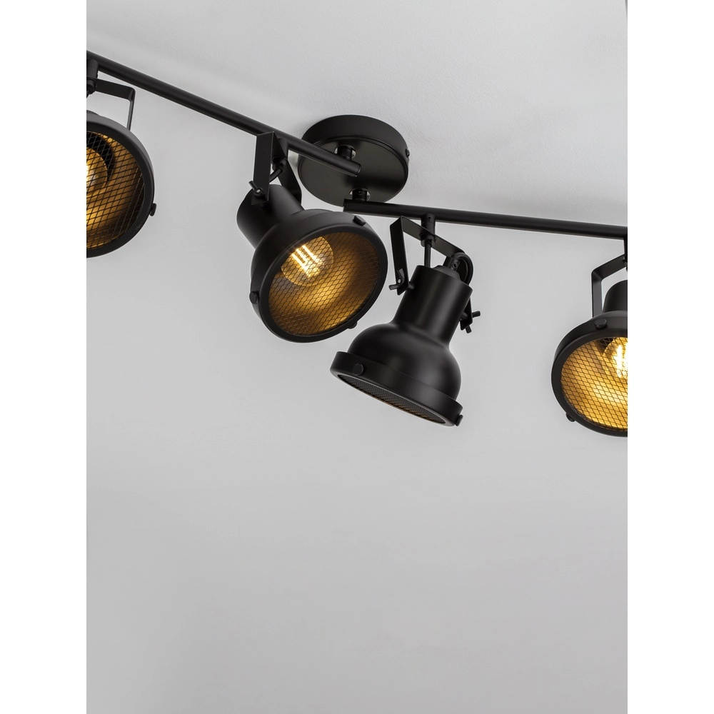 Deckenlampe Ruvi 4-flammig schwarz Lyora 5212017446381