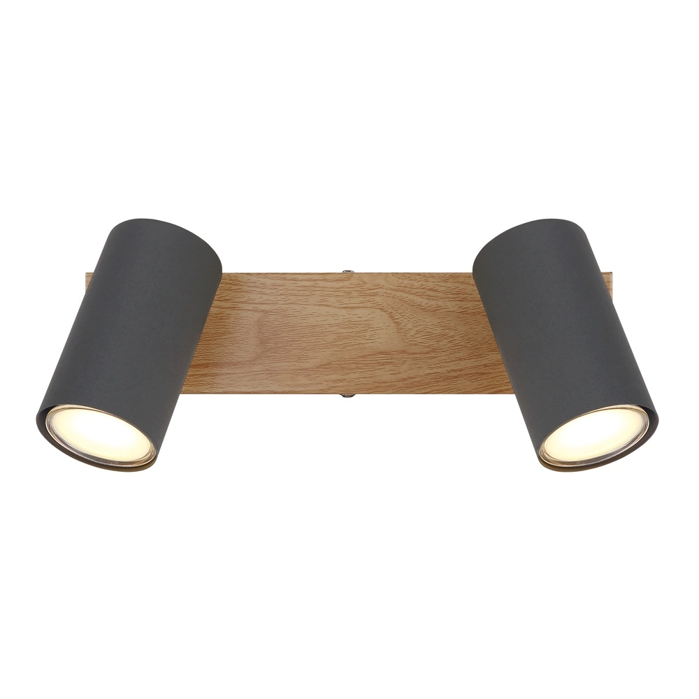 Deckenlampe 2-Leuchten Robby Holz Globo 9007371430529