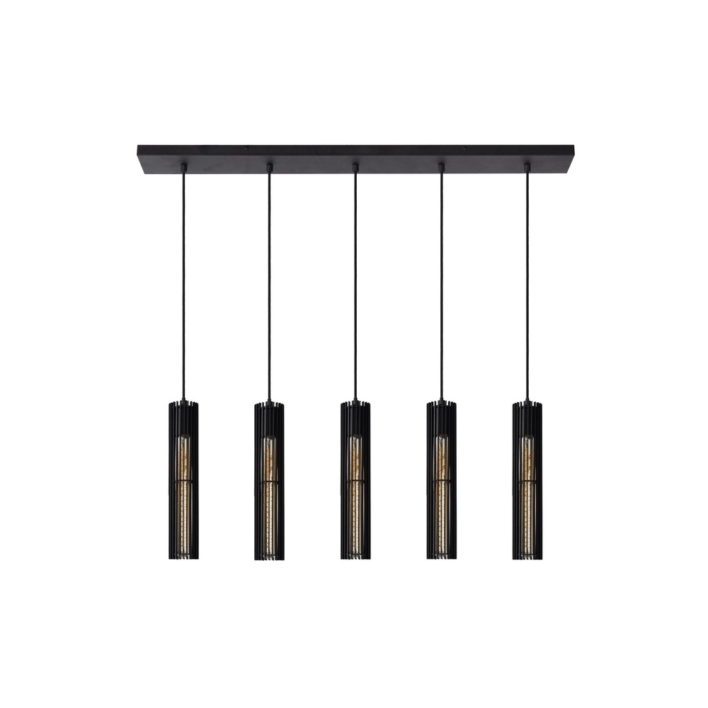 Design-Pendellampe Lionel 5-Licht Schwarz