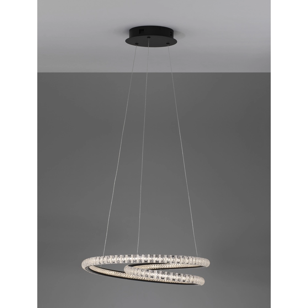 Design-Pendelleuchte Ginevra schwarz Ø 48cm