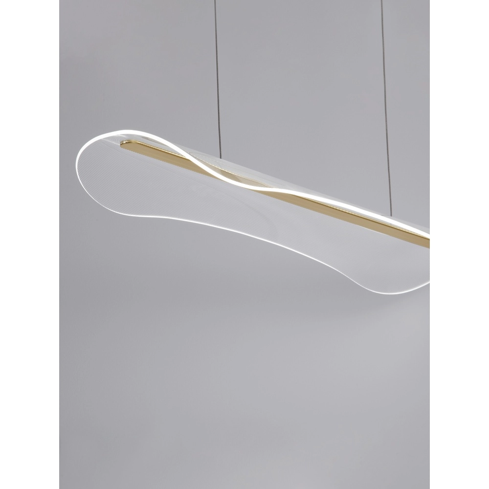 Pendelleuchte Agos gold mit Kunststoff schmal Lyora 5212017439345