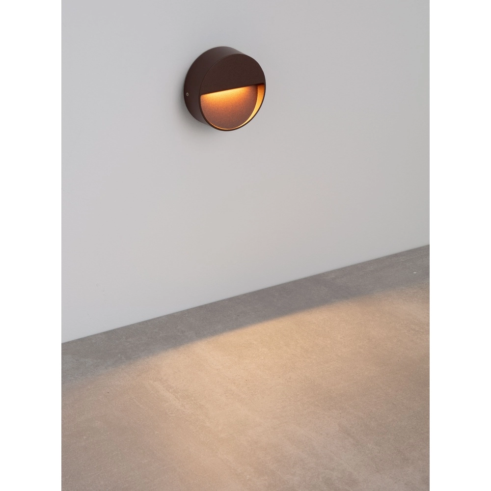 Runde Wandlampe Sete Rostbraun Lyora 5212017497932