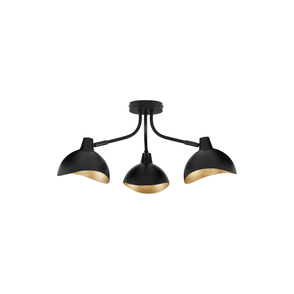 Deckenlampe Geti M schwarz mit goldener Innenseite Lyora 5212017436399