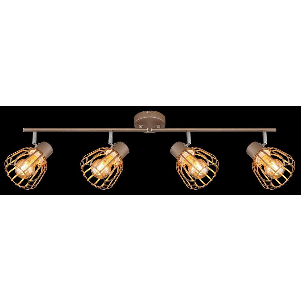 Deckenlampe Olin 4-helles Kaffeebraun Globo 9007371592579