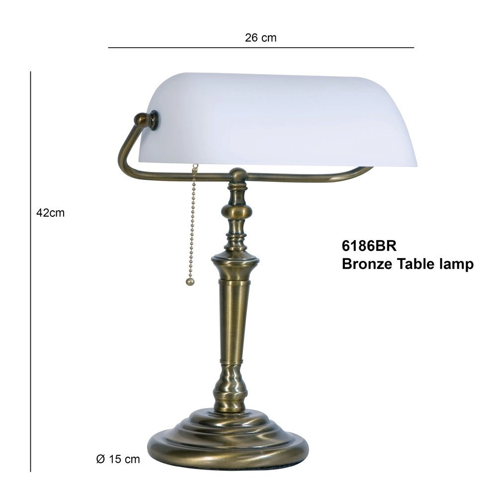 Tischlampe Ancilla 26 cm Bronsbruin Steinhauer 8712746056808