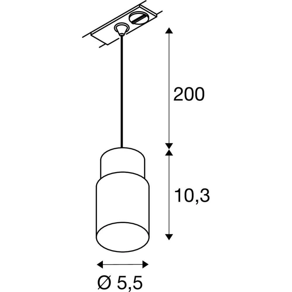 Shuttle für die Schiene Puri 2.0 Tube Schwarz-Gold 1-phasig SLV 4024163294713