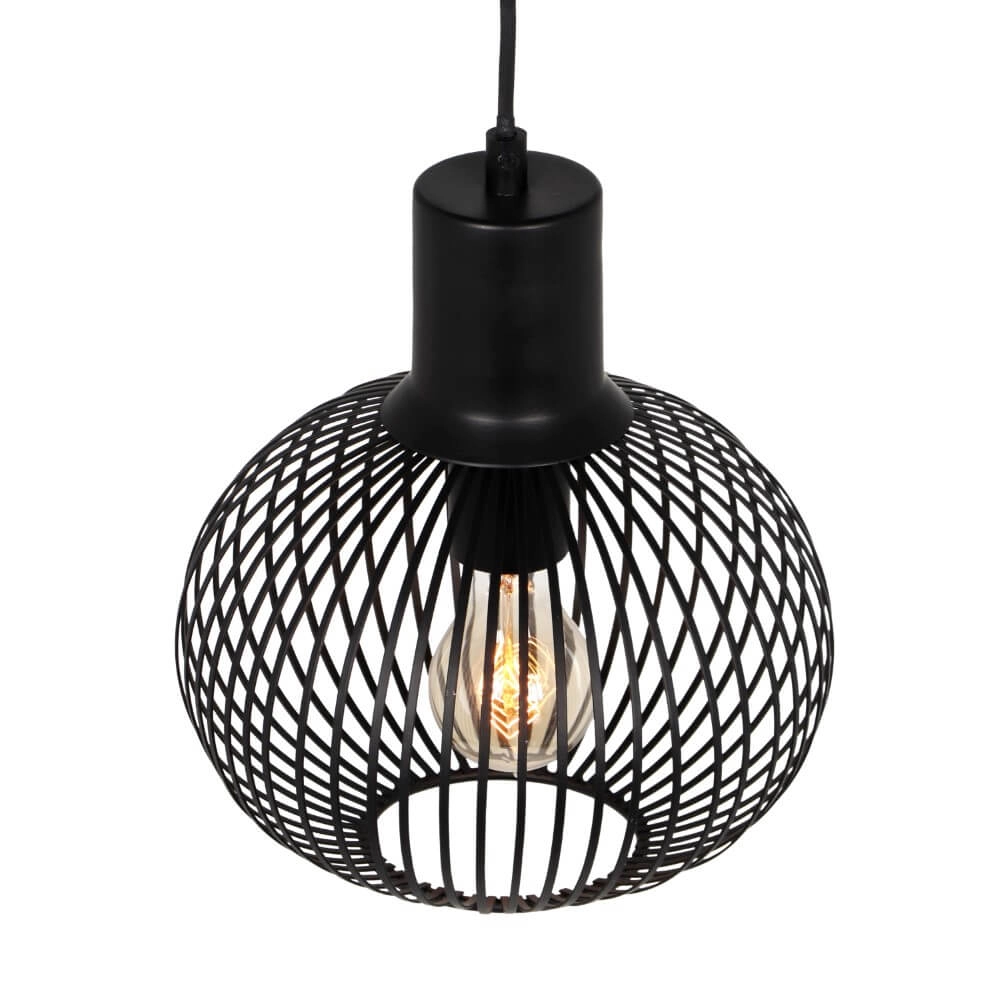 Hängelampe aus Draht Gila Ø 23cm - schwarz Trio 4017807617559