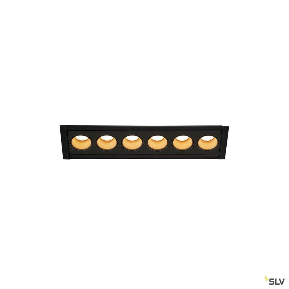 LED-Einbauleuchte Milandos 6-lichts 6x130 Lumen schwarz