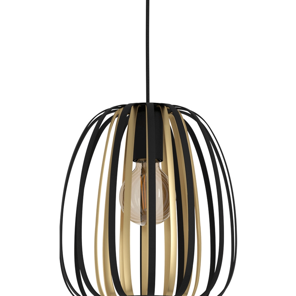 Hängelampe Ø 25,5cm Encinitos schwarz mit gold Eglo 9002759996659