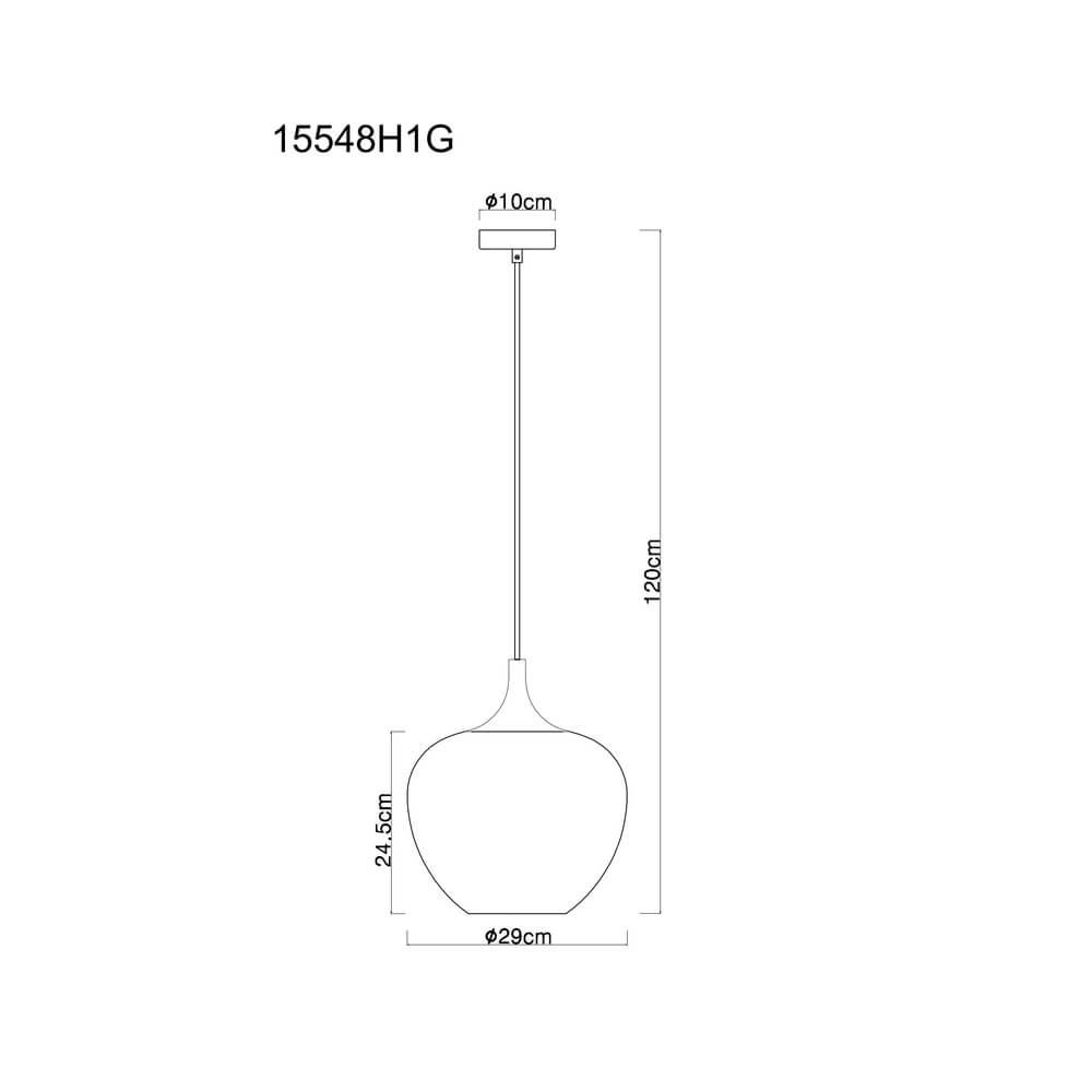Schwarze Pendelleuchte Maxy mit rotem Glas Ø 29cm Globo 9007371453979