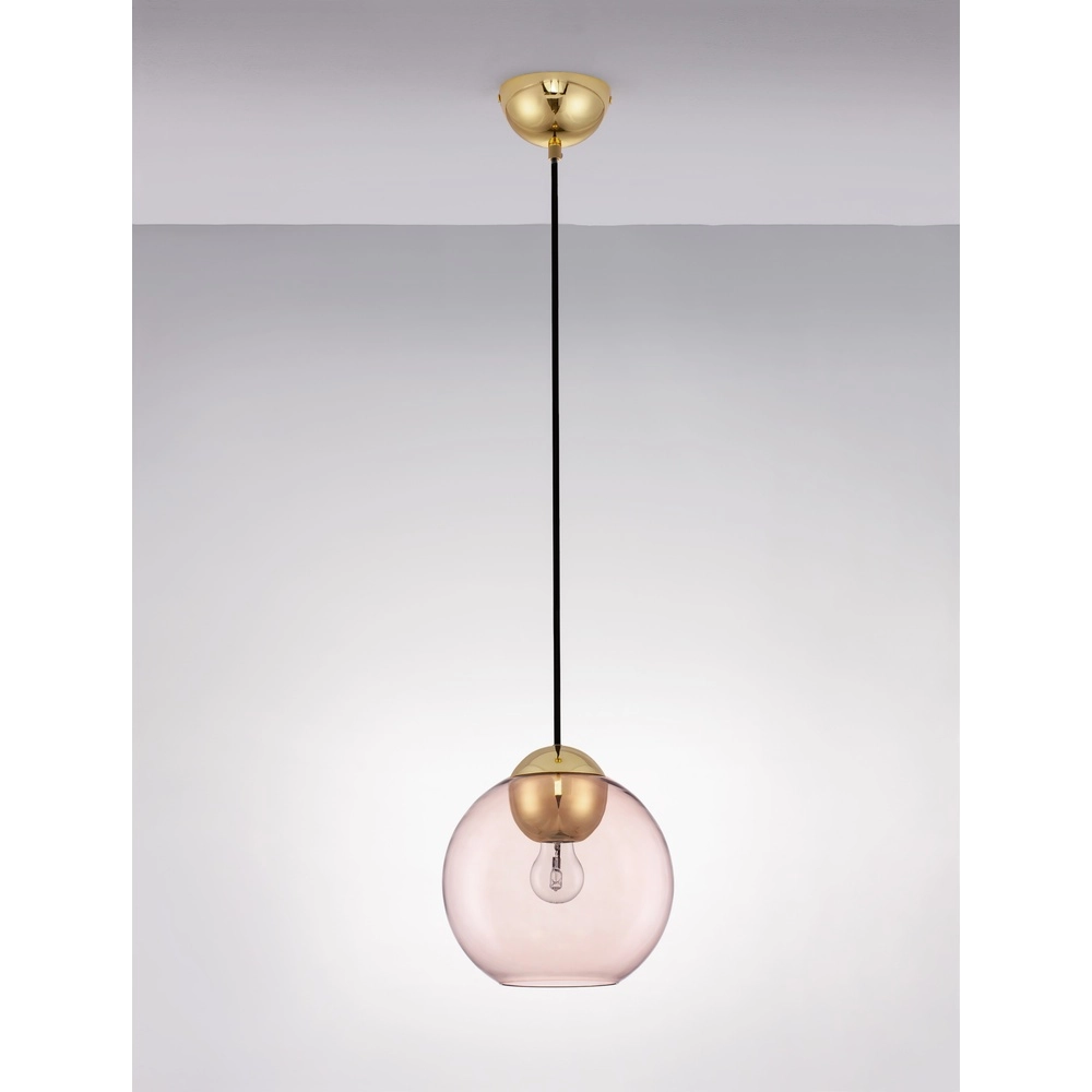 Design-Pendelleuchte Midori rosafarbenes Glas Lyora 5212017434289