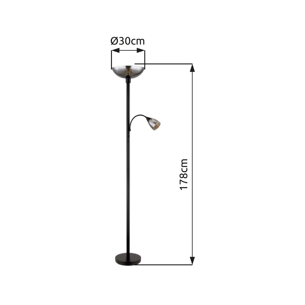 Stehlampe Blade Schwarz Globo 9007371451951