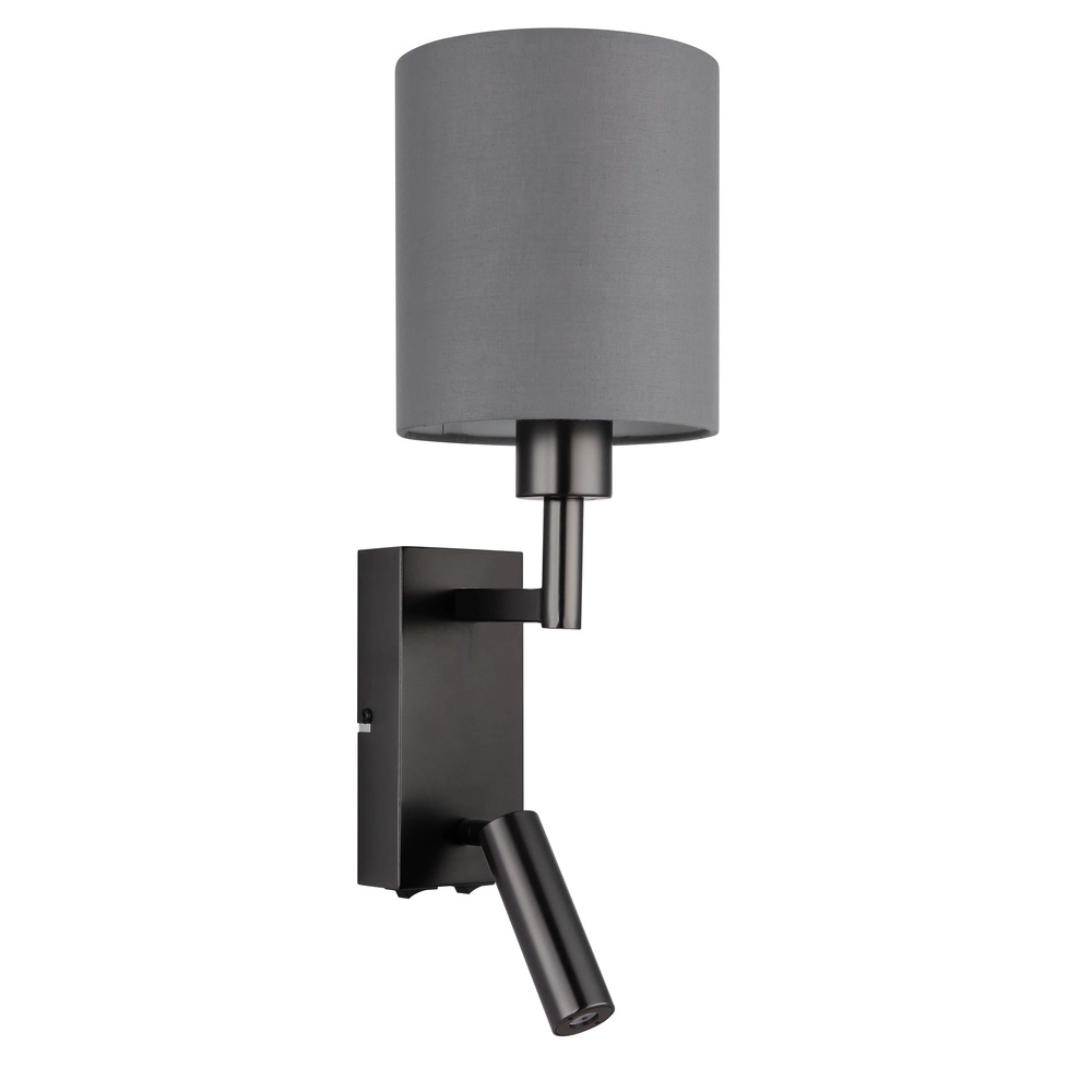 Nachttischlampe Zamora Schwarz mit Kappe Globo 9007371572892