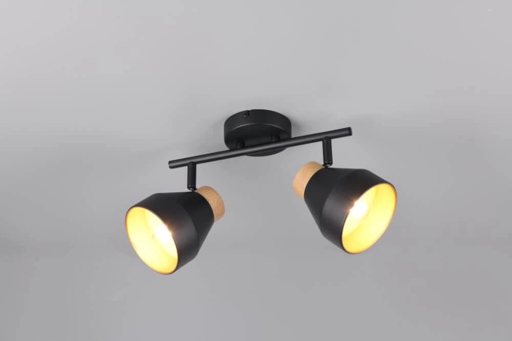 Design Deckenleuchte 2-flammig Valentin schwarz Trio 4017807637410