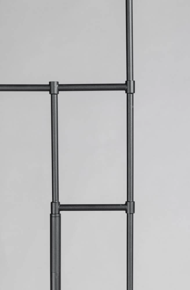 Designer-Stehleuchte Davina 3-flammiges Schwarz mit Rauchglas ETH 8720195302766